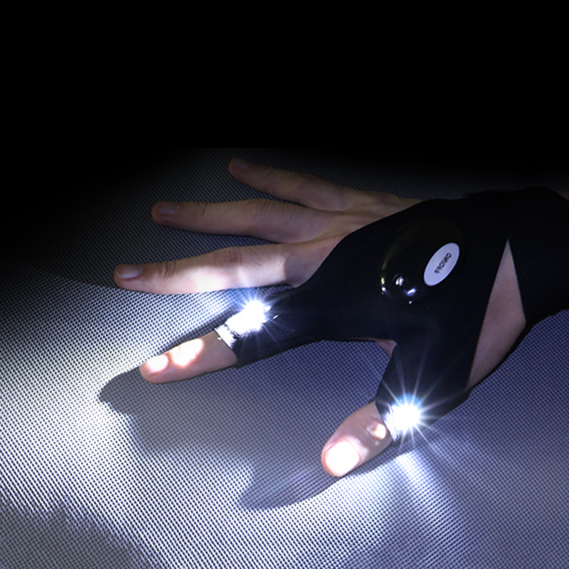 Fingerless Glove LED Flashligh - Spearfishing Glove ulasan dan harga