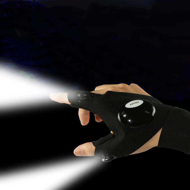Fingerless Glove LED Flashligh - Spearfishing Glove ulasan dan harga