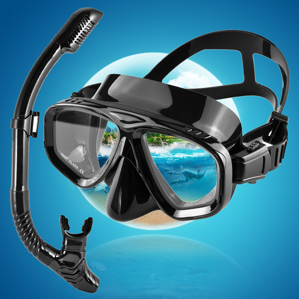Dry Snorkel Set Diving Mask Pr - Freediving Mask Set ulasan dan harga